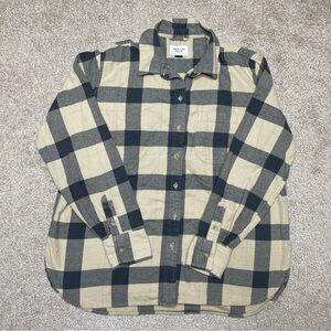 Women's American Eagle Plaid Button-Down Flannel Shirt Size XS